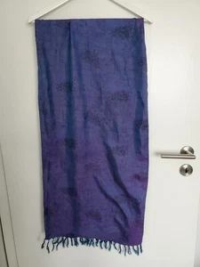 Edler langer feiner Unisex Schal mit Fransen reine Seide 2-seitig TOP - Bild 1 von 9