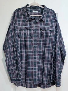 Columbia Omni Shade Hemd Herren 3X kariert Langarm belüftet UPF Angeln Wandern - Bild 1 von 8