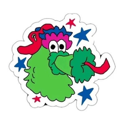 Philadelphia Phillies Sticker Phanatic MLB Baseball  Die Cut Laminated - Image 1 of 2