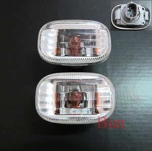 Fits Side Repeaters Indicators Crystal Chrome Clear light Toyota Hilux Mk6 Sr5 - Picture 1 of 2