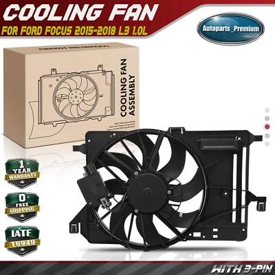 Conjunto Ventilador Radiador Izquierdo con Cubierta y Controlador para Ford Focus 15-18 L3 1.0L Foto 1 de 4