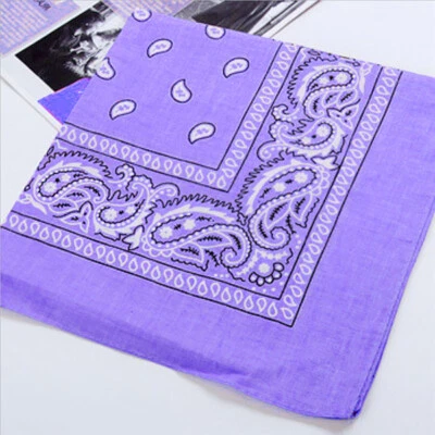 Unisex 100% Algodón Dacron Paisley Bandanas Doble Cara Envoltura para la Cabeza Bufanda ch Foto 1 de 4