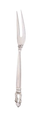 Tenedor para servir carne Georg Jensen plata esterlina bellota 8" Foto 1 de 4