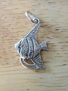 ¡Dije pez ángel tropical plata esterlina 22x15 mm! - Imagen 1 de 4