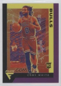 2019-20 Panini Chronicles Flux Purple 41/49 Coby White #583 Rookie RC