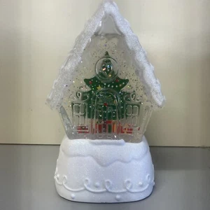 HALLMARK Home Sweet Home LIGHTED/Motion SNOW GLOBE HOUSE Christmas Tested Works! - Picture 1 of 11