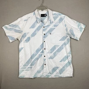Sig Zane Short Sleeve Button Up Hawaiian Shirt Size XL White Geometric OF - Picture 1 of 9
