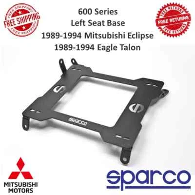 Base Asiento Izquierdo Sparco Serie 600 3/16" Acero Para 89-94 Mitsubishi Eclipse Talon Foto 1 de 4