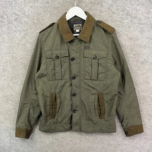 Diesel Jacket Mens Large Green Jhupp Slim Field Military Utility Elbow Patch Top - Picture 1 of 12