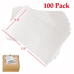 Paquete de 100 sobres adhesivos transparentes de 7,5"X5,5" lista de embalaje etiquetas de envío bolsas - Imagen 1 de 6