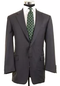Hickey Freeman Madison Gray Blue Plaid Check 100% Wool Sport Coat Jacket 41 L - Picture 1 of 7
