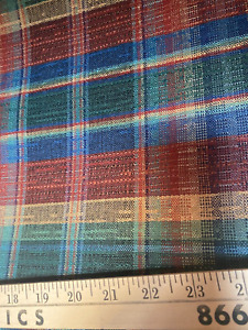 Red Green Yellow Blue Plaid Fabric / Upholstery Fabric By the Yard (R619-RK16)