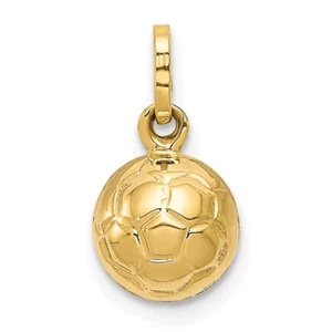 14k 3-D Soccer Ball Charm - Picture 1 of 4