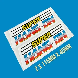 Super Hang-on  Classic 1980's Logo Vinyl Sticker Decal Arcade Gaming Game Play - Picture 1 of 1