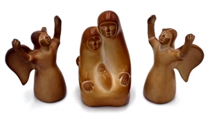 Besondere Krippe Engel Keramik Handarbeit Südamerika Fairtrade signiert - Bild 1 von 4