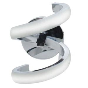 Applique a parete stilizzato 9W lampada spirale argento - luce 3 colorazioni - Foto 1 di 6