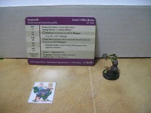 =Dungeons and Dragons DDM2 LEGENDARY EVILS Irontooth 28/40 with card= - Picture 1 of 1