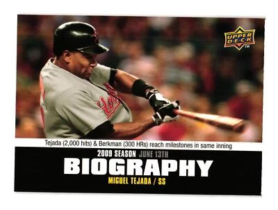 2010 Upper Deck #SB-82 Miguel Tejada Season Biography - Image 1 of 2