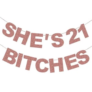 Rose Gold 21st Birthday Decorations for Her - 21 Birthday Photo Backdrop Sign... - Picture 1 of 6