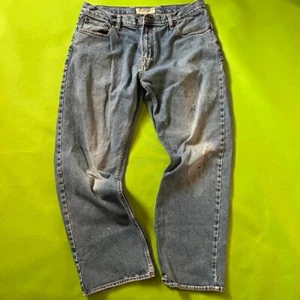 34 x 30 Big Mac workwear jeans - 90s blue denim jeans - Picture 1 of 6