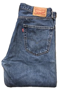 LEVIS 751 Jeans Uomo W 34 L 32 Regular Fit Blu Indaco Denim Rosso Tab n. 1204 - Foto 1 di 11