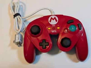 Nintendo Wii/Wii U Super Mario Wired Fight Pad Controller Red/Blue PDP 085-006 - Picture 1 of 2