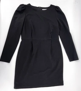 Nicole Miller Dress Womens 12 Black A-Line Long Sleeve Zip Short Formal - Picture 1 of 10