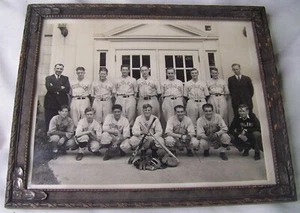 c1930 ANTIQUE WAYLAND NY BASEBALL TEAM PHOTO ART DECO FRAME - Picture 1 of 4
