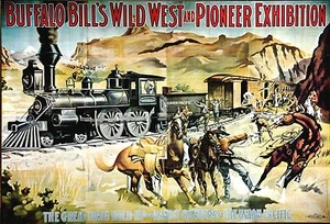 Póster Buffalo Bills Wild West Pioneer Exhibition Vintage Edición Limitada Sin Impreso - Imagen 1 de 1