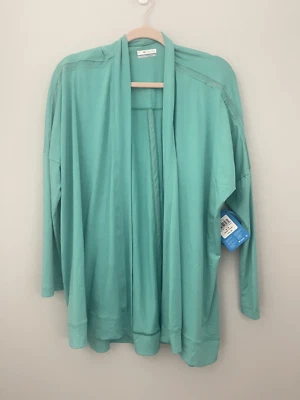 Columbia PFG Mujer Frente Abierto Tejido Cubierta Envoltura UPF 50 Talla S. #114 Foto 1 de 4