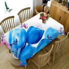 Blue Wine Glass 3D Tablecloth Table cover Cloth Rectangle Wedding Party Banquet