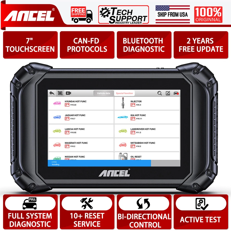 ANCEL V5 BT Full System OBD2 Scanner Bidirectional Car Diagnostic Tool EPB TPMS - Image 1 of 4