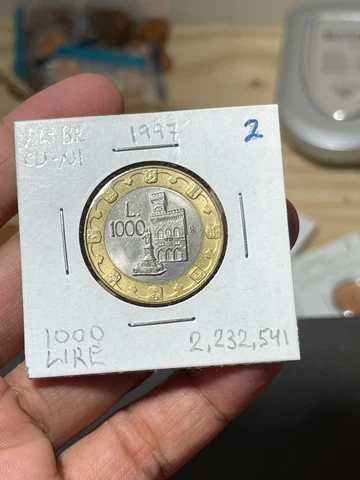 1997 San Marino 1000 Lira Cleaned Cover