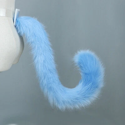Lolita Headband Faux Fur Cats Ears and Tail Sets Plushly Animals Cosplay Props - Image 1 of 4