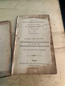 John Fry: Select Poems Religious Epistles & History of Elijah & Elisha 1793 HB - Picture 1 of 1
