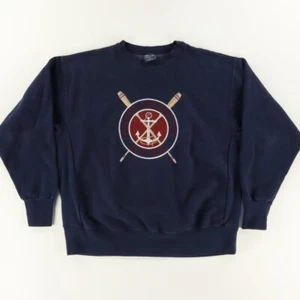 Felpa vintage Purdue Boilermakers canottaggio vela blu navy uomo XL - Foto 1 di 6
