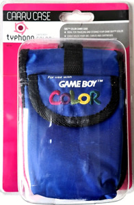Gameboy GBC Color Aufbewahrungstasche Blau, gesticktes Logo, Carry Case, Neu/OVP