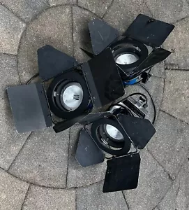 3 Berkey Colortran Mini Pro Photography Lights 100-091. 600W with Barn Doors - Picture 1 of 9