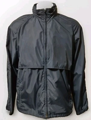 Chaqueta cortavientos Woolrich vintage cortavientos abrigo grande para hombre cremallera completa con capucha ventilada Foto 1 de 4