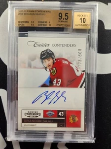 2011-12 Panini Contenders Brandon Saad RC #206 Auto 773/800 BGS 9.5 GEM MINT - Picture 1 of 2