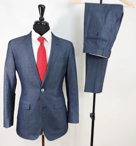 Brooks Brothers Milano Blue Cotton Silk Blend MOP Button 2pc Dual Vent Suit 38R - Picture 1 of 24