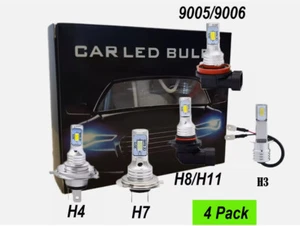 3570 H3/4/7/8/11 9005 6500K White Light Repcement Car LED Bulbs Fog Light 4X - Bild 1 von 11