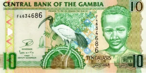 Gambia 10 Dalasis 2006 ND UNC Banknote P-26 Prefix F Paper Money - Picture 1 of 2
