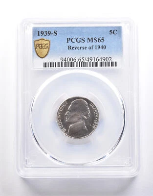 1939-S Reverse Of 1940 Jefferson Nickel MS65 PCGS *6682 - Image 1 of 3