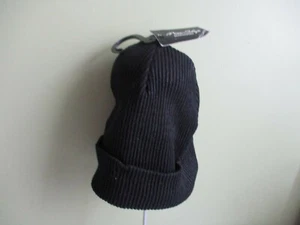 MISS SHOP ACCESSORIES BEENIE NWT ONE SIZE BLACK MEDIUM KNIT COTTON - Picture 1 of 5