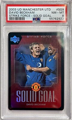 2003 Upper Deck David Beckham Strike Force Solid Goal #SG9 PSA 8 RARE - image 1 of 2