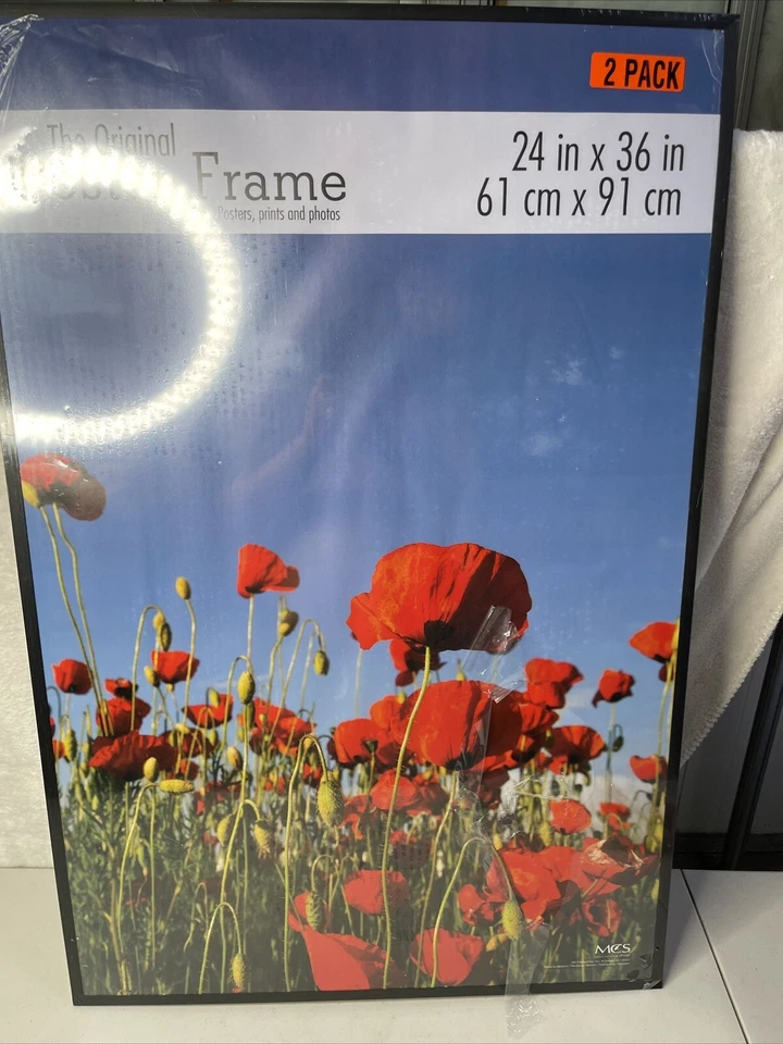 MCS Original Poster Frame, Black, 24 x 36 Inch, Set of 2 - Image 1 of 4