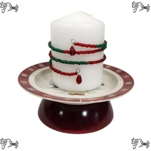 Upcycled Coffee Mug Candle Holder, Christmas Santa Jewelry Tray, Bracelet - Picture 1 of 7