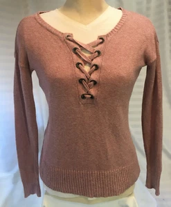 Suéter American Eagle Outfitters Rosa XS Manga Larga Tejido Pullover Ligero - Imagen 1 de 12