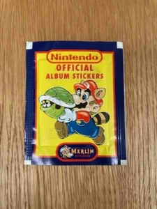 Pegatinas Oficiales de Nintendo Paquete Nuevo y Sellado Merlin x1 1992 - Imagen 1 de 2